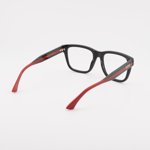 Gucci GG1870O 005 Eyeglasses Black/Red 56mm Square Frame - Picture 4 of 9